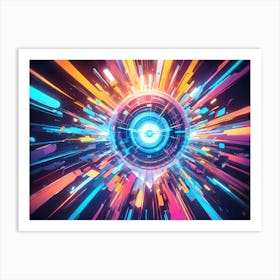 Abstract Light Rays Art Print