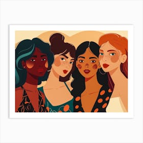 Portrait Of Women Art Print