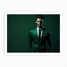 Bussinness Man Green (44) Art Print