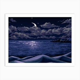 Sea Digital Artmoon Horizon Affiche