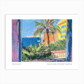 Monaco From The Window Series Poster Painting 1 Art Print