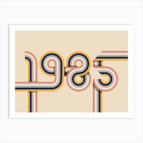 1985 Retro Typography Art Print