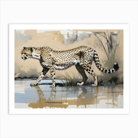 Africa Cheetah on the hunt Art Print