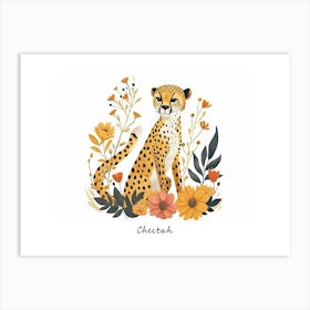 Little Floral Cheetah 5 Poster Art Print