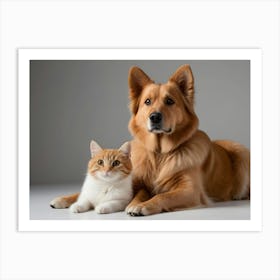 Dog And Cat 03 Art Print