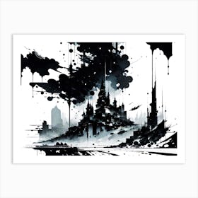 Splatter City Art Print