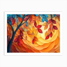 Abstract Tree Painting Art Print