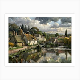 Village By The Water Art Print