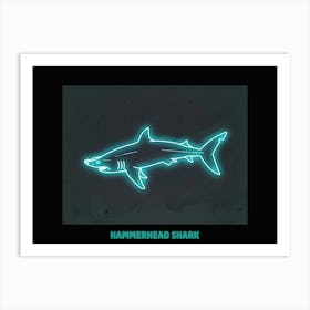 Aqua Hammerhead Shark 3 Poster Art Print