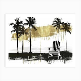 Beach Chair 2 Art Print