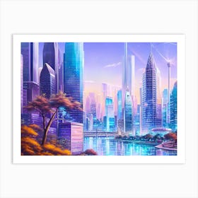 Futuristic Cityscape 34 Art Print