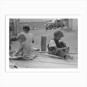 Untitled Photo, Possibly Related To Children Of Spanish American Farm Family Playing On Wagon, Taos County 1 Art Print