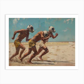 Men Running Desert 2 Fy H Art Print