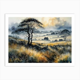 Country Landscape Painting Art Print