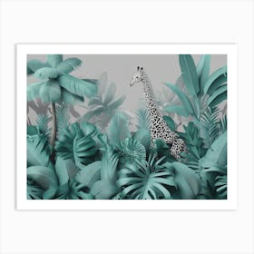 Giraffe In The Jungle Art Print