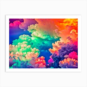 Rainbow Candy Clouds Art Print