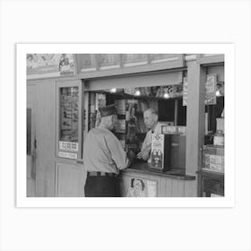 Tobacco Dealer Waiting On Motorman At Streetcar Terminal, Oklahoma City, Oklahoma By Russell Lee Art Print