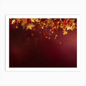 Autumnal Gradient Splash Transitioning From Warm Russet To Deep Burgundy Celebrating Thanksgiving (2) Art Print