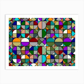 Colorful Circle Pattern Art Print