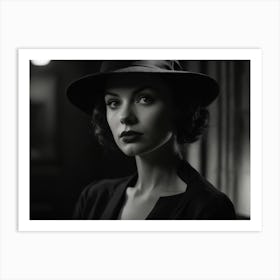 Woman In A Hat 6 Art Print