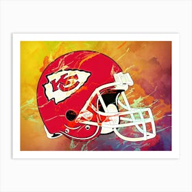 Kansas City Chiefs Helmet Abstract Art Print