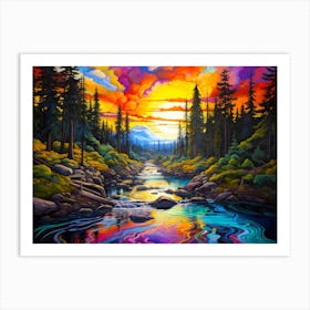 Vibrant Canadian Waterscape Art Print