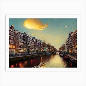 Amsterdam At Sunset 2 Art Print