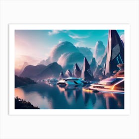 Futuristic City 42 Art Print