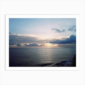 Sunset Over The Ocean Art Print