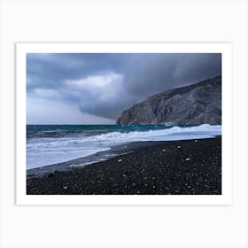 Black Sand Beach Art Print