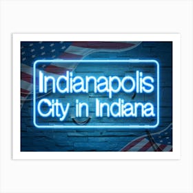 Indianapolis City In Indiana Art Print