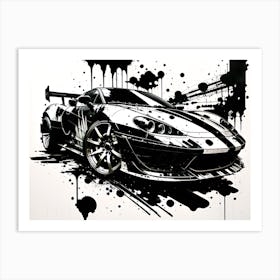 Splatter Car 4 Art Print