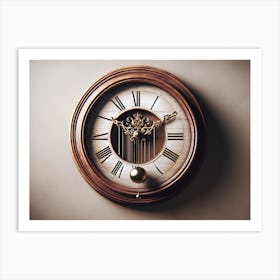 Clock With Roman Numerals Art Print