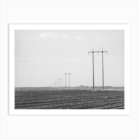 Untitled Photo, Possibly Related To Power Lines Along Highway In Dawson County, Texas By Russell Lee Art Print