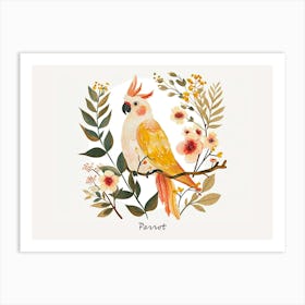 Little Floral Parrot 1 Poster Art Print