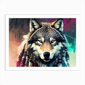 Wolf Painting 27 Art Print