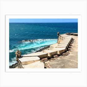 San Juan Fort Meets Water, Puerto Rico Art Print