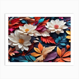 Paper Flowers Art Print