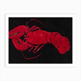 Lobster On Black Background, Marsden Hartley Art Print