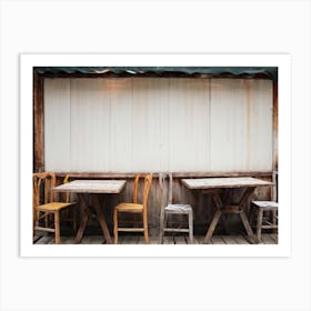 Cafe Table And Chairs Art Print