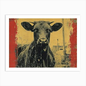 Absurd Bestiary: From Minimalism to Political Satire. Cow 1 Art Print