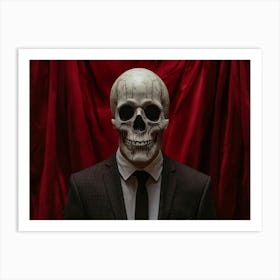 Man Dressed As A Skull Art Print