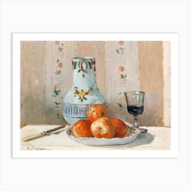 Still Life With Apples And Pitcher (1872), Camille Pissarro Art Print
