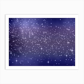 Violet Ice Shining Star Background Art Print