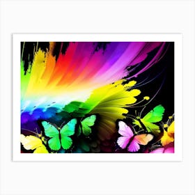 Colorful Butterflies 3 Art Print