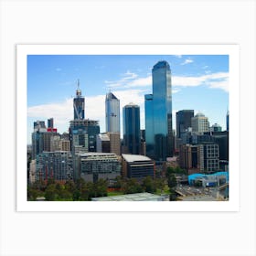 Melbourne City Skyline 2 Art Print