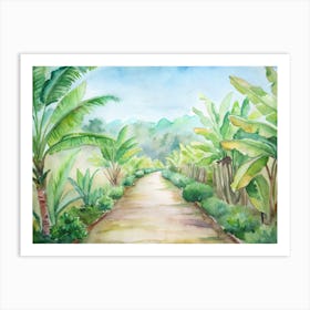 Watercolor Of A Path Art Print