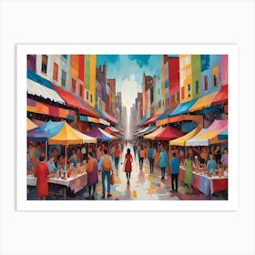 Street Market Art Print