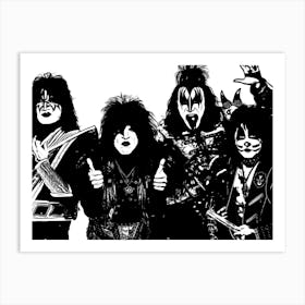 Kiss Band Music Rock N Roll Art Print