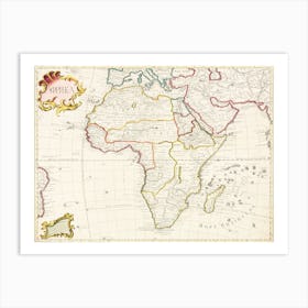 Map Of Africa (1722) Art Print